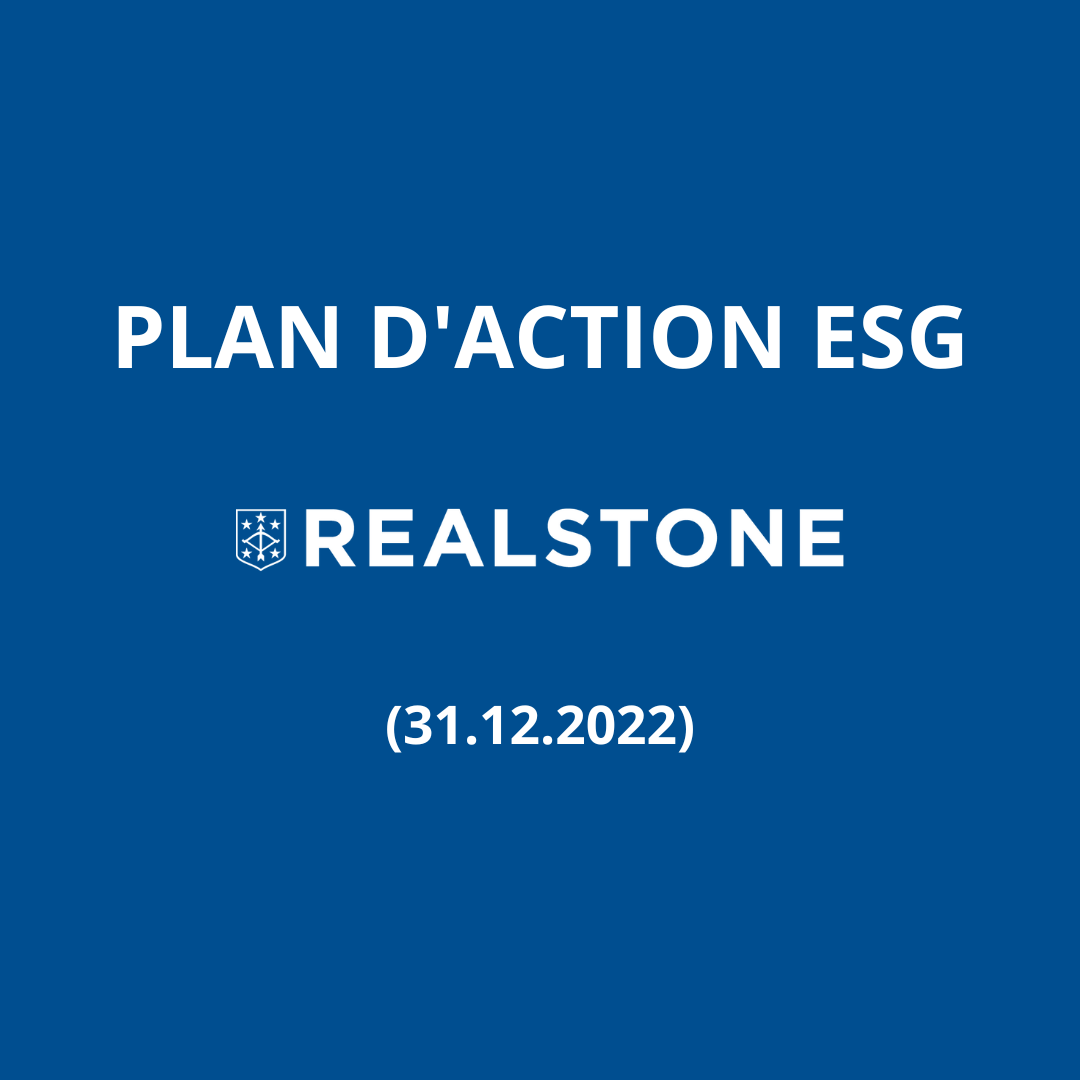 Realstone SA - Plan d'action ESG